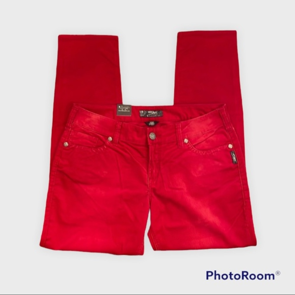 Red silver jean suki skinny pants-192